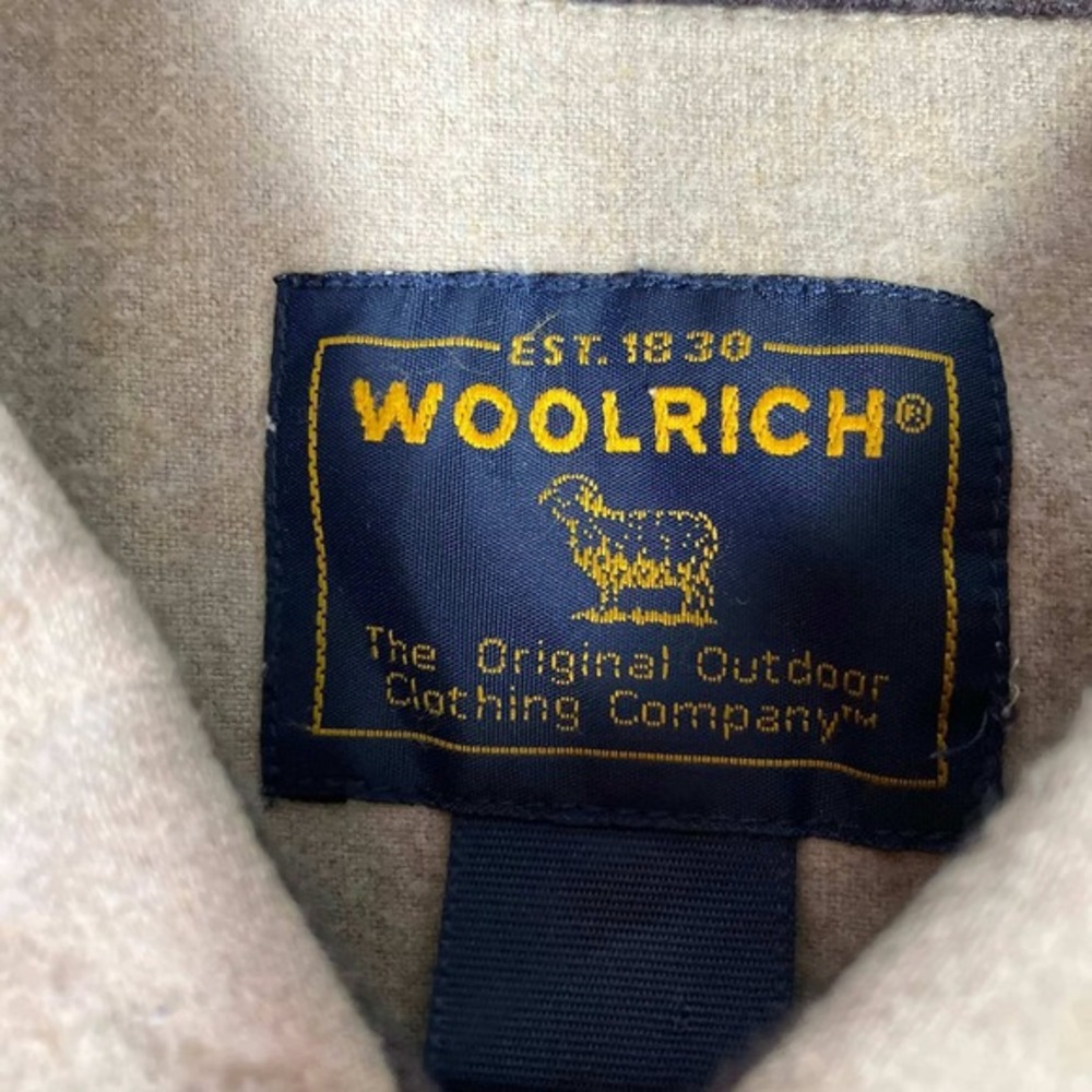 VTG Woolrich Shirt Mens XL Beige Flannel Long Sleeve Button Front Outdoor Casual - Picture 2 of 11